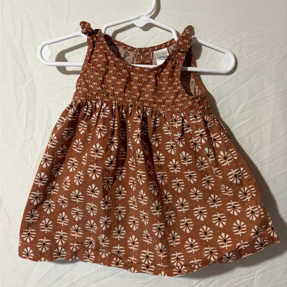 Carter's Brown Floral Kids Dress